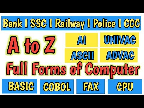 A to Z Full Form of Computer | Computer Full Form | Full Forms for Competitive exams | Success