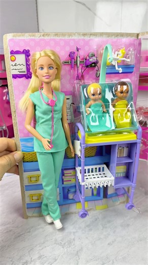 Satisfying With Unboxing Barbie Doctor Set Toys, ASMR Video #shorts