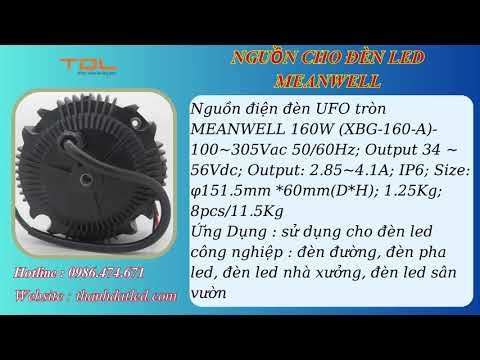 Nguồn LED Mean Well 160W XBG-160 Bảo Hành 5 Năm | Thành Đạt LED TDL