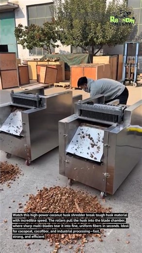 High-Power Coconut Husk Shredder – Extreme Fiber Crushing!