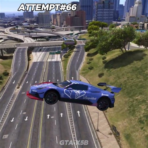 GTA 5 Parkour Challenge: The Ultimate Car Jump #gta5 #gta #grandtheftautoparkour #cinecraft