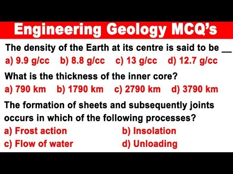 Engineering geology mcq's, civil engineering mcq's with explanation, geology mcq with answer, civil