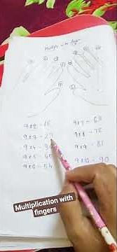 multiplication with fingers #shorts#facts