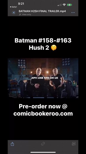 Batman #158: Hush 2 https://comicbookeroo.com/collections/hush Jeph Loeb and Jim Lee’s next installment of their celebrated BATMAN: HUSH comic book saga begins in DC’s Batman #158. This new run, collectively called BATMAN: H2SH, will run monthly for six issues through August’s Batman#163. #batmanhush | Comicbookeroo