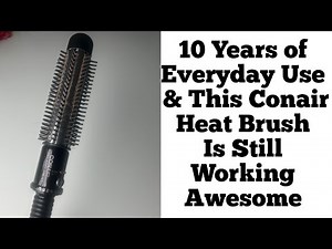 Conair Instant Heat Curling Iron Brush, 1 1/4-Inch Barrel Curling Brush