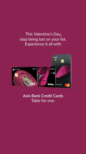 Last-minute plans? Do it. Early exits? Take them. Putting yourself first? Always valid. Especially this Valentine’s Day with Axis Bank Credit Cards. Apply Now. Visit: https://www.axisbank.com/retail/cards/credit-card #AxisBank #OpenExperiences #ValentinesDay | Axis Bank