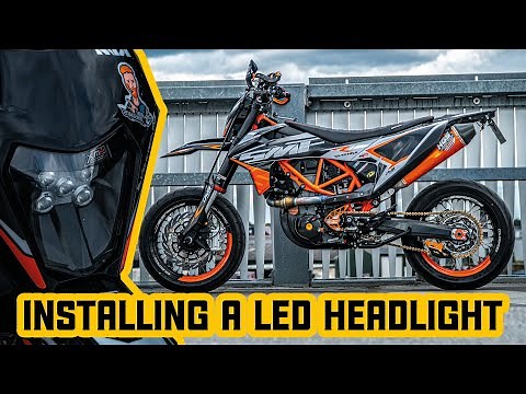 HOW TO INSTALL A LED HEADLIGHT (KTM 690 SMC R / KTM EXC)