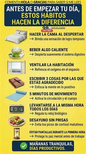 ✅️Estos hábitos hacen la diferencia