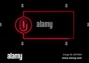 glowing neon sign with letter