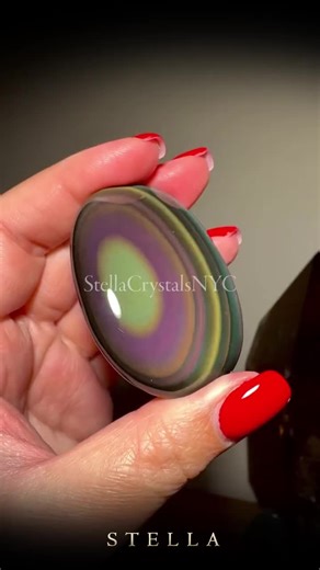 Rainbow Obsidian Palmstone - Etsy