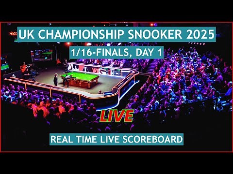 UK Championship Snooker 2025 Live Scores | Today 1/16-Finals, Day 1 Matches