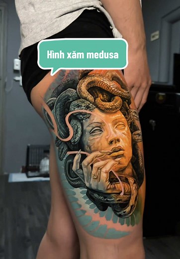 Hình xăm Medusa 24 tiếng hoàn thành