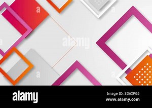 Modern geometric background with colorful overlapping squares and diagonal shapes on a clean white surface. Perfect for tech design, branding, presentations, and contemporary digital visuals