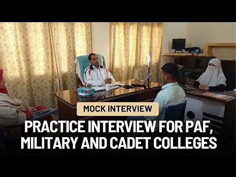 Practice Interview For PAF, Military and Cadet Colleges | Mock Interview
