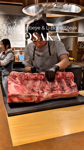 Wagyu ribeye & L-Bone steak in Osaka🥩