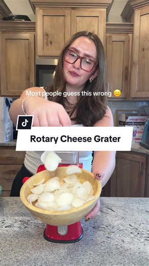 My favorite way to sliced vegetables is using my rotary cheese grater. It is the best kitchen gadget! #kitchengadgets #kitchengadget #veggieslicer #rotarygrater #rotarycheesegrater