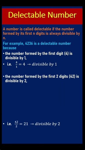 Delectable Number Explained l A unique maths pattern #mathsshorts