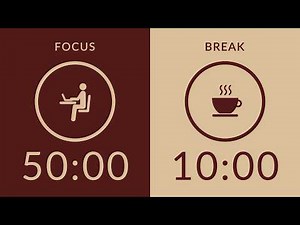 50/10 Pomodoro Timer with Brown Noise 🎧 2-Hour Study with Me for Deep Focus & ADHD ✨
