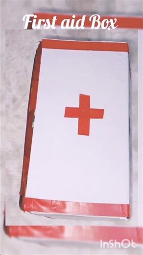 How to make first aid box 🤍from homemade DIY craft #diycrafts #homemade #firstaidbox #shorts