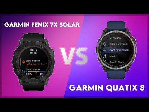 Garmin Fenix 7X Solar vs Garmin Quatix 8 Comparison