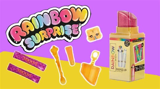 So nostalgic! Rainbow High lipstick slime makeup surprise unboxing and review