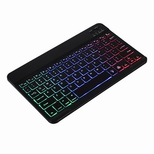 [Hot Item] Mini Bluetooth RGB Wireless Backlight Notebook Laptop Rechargeable Keyboard