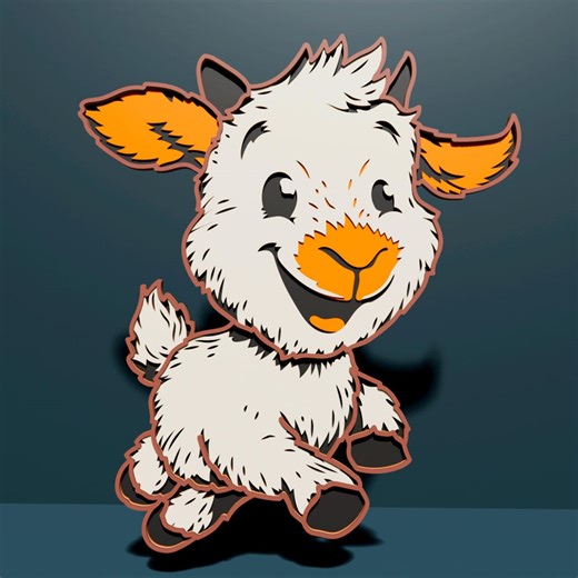 Goat Multilayer SVG. Laser Cut File. Layer Construction. Plywood Cutting. CNC. Farm Animal - Etsy