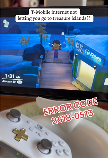 Animal Crossing error code 2618-0513?? Not a problem anymore!!! Got the tp-link AC1200 (the cheapest one they had) at Walmart for $28… it come with an Ethernet cord so you do not need to buy one 😊 follow the set up instructions fo “router mode” to basically have your T-Mobile internet come through this new router and set your switch to use this internet instead!! I definitely crashed out for DAYSSSS and read so may things I did not understand online to get here 🫡😂🤎 #acnh #nintendoswitchonlin