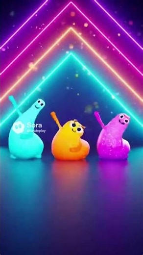 Cartoon Trio Bounce Wave Dance | Hyper Fun Synchronized Animation