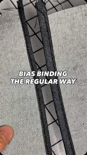 Brandon Ryan on Instagram: "HOW TO SEW BIAS BINDING - the regular way For the skinniest binding, you’ll start off with a 1” strip cut on bias. This will allow stretch/ease so the strip does not end up with drag lines after sewn. Fold it inwards on each side by 1/4” and then once more. Go ahead and line the raw edge of fabric right in between the binding and edge stitch all the way down! #fashionblogger #sewing #biasbinding #sewingtutorial #sewingtips"