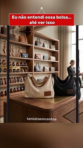 Bolsa feminina grande que virou tendência 😍 prática e elegante para o dia a dia #espaço #bolsa