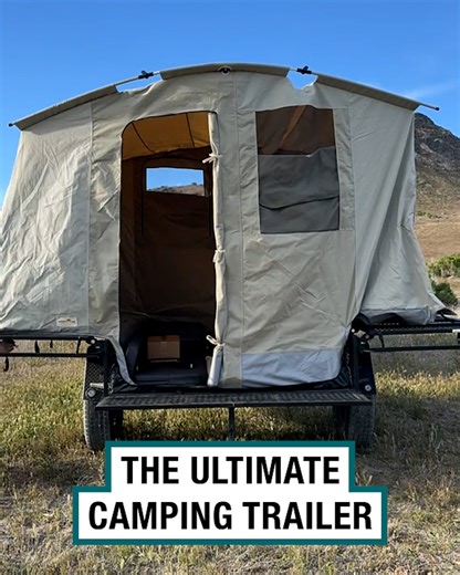 This trailer has plenty of room to carry an ATV or a couple of dirt bikes, and it can pop up into a tent in seconds! | UNILAD Adventure