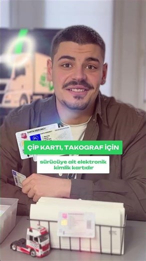 Çip kart nedir? Takograf için sürücüye ait elektronik kimlik kartıdır.