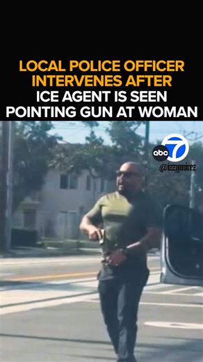 503K views · 7.8K reactions | A Fullerton police officer intervened after seeing a man pointing a gun at a woman on a Santa Ana street. The man turned out to be an ICE agent who says the woman was tailing and recording him. Eyewitness News is live with the new images and new questions in the tense encounter. Tonight at 11 from ABC7. https://abc7.com/18141167 | ABC7 | Facebook