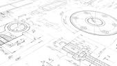 Technical drawing .Engineering industrial background.Technology...