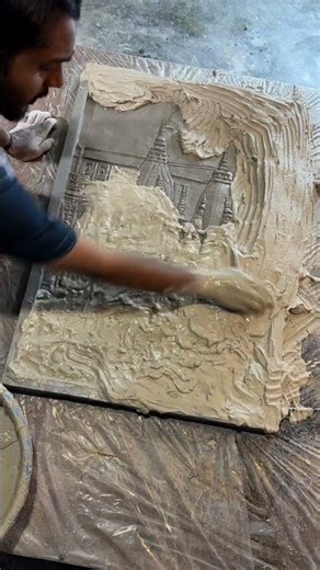 Relief casting mold making process how to make mold #artist #mold #creative #clips #handmaking