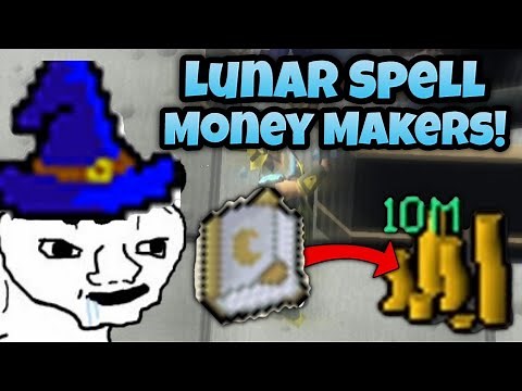 3 *Easy* LUNAR SPELLBOOK Money Makers in OSRS! (Old School Runescape 2023)
