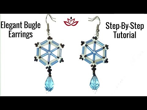 Elegant Hexagonal Bugle Beads Earrings - Tutorial