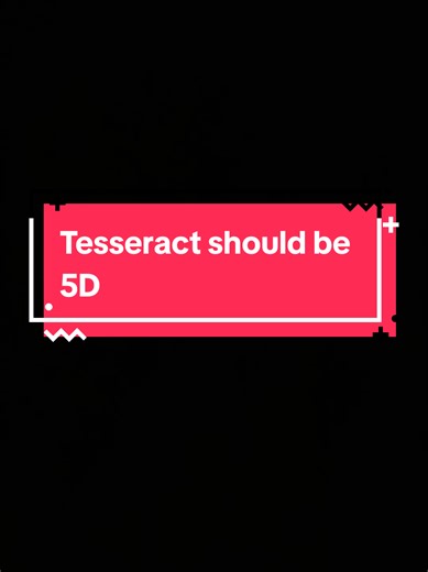 Tesseract/ Hypervolume/ Hyperspace should be 5D #dimensions #tesseract #hyperspace #hypervolume