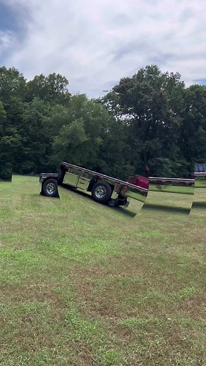 Stunning Red and Silver Flatbed Trailer Showcase