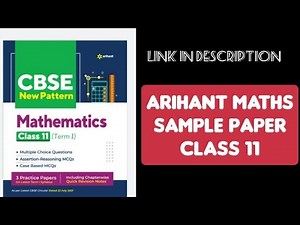 Arihant MATHS Sample paper class 11 book pdf