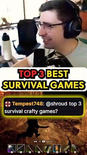 Shroud's Top 3 Best Survival Crafting Games