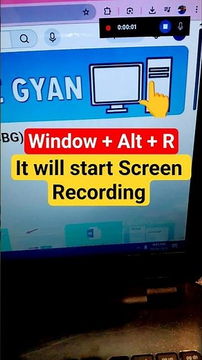 Amazing Trick to Start Screen Recording Instantly!! Window + Alt + R #shorts #windowstips