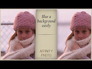 How to blur a background in Affinity Photo