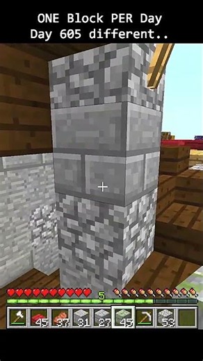 Day 605 Minecraft build challenge - ONE BLOCKS BUILD