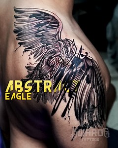 Abstract eagle tattoo #abstracttattoo #Eagletattoo #inked #tattoo #kwarogtattoos | Kwarog Tattoos