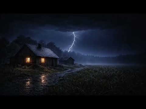 Thunderstorm at Night | Rain, Lightning & Deep Sleep Sounds | 4 Hours