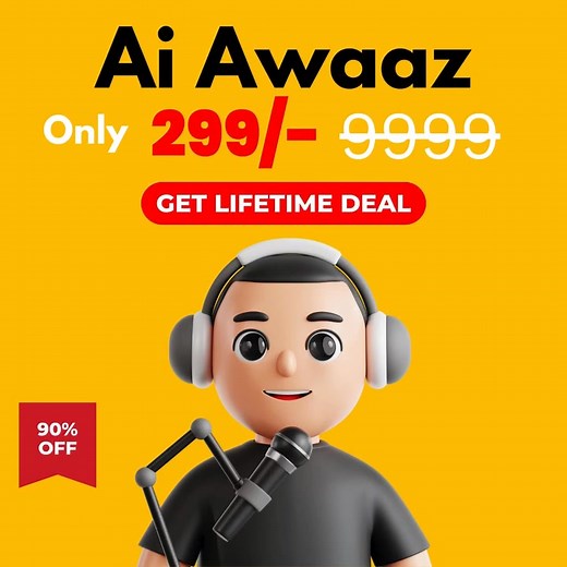 39K views |  AI Awaaz – The Future of Voice is Here!  Stop! Still wasting hours recording, retaking, and editing your voice manually?  Introducing – AI Awaaz India’s first Studio-Quality Text-to-Speech tool that sounds just like you — but even more professional!  Just type your text… ️ And hear your voice in Ultra-Realistic Quality – instantly! | Toolsmize.in | Facebook