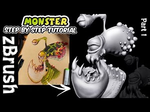 Monster Bust: 2D Ref to 3D Sculpt (Part 1 - zBrush)