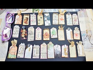 Junk Journal ~ Using Up Book Pages Ep 40 ~ Easy Teeny Tiny Journal Tags! :)